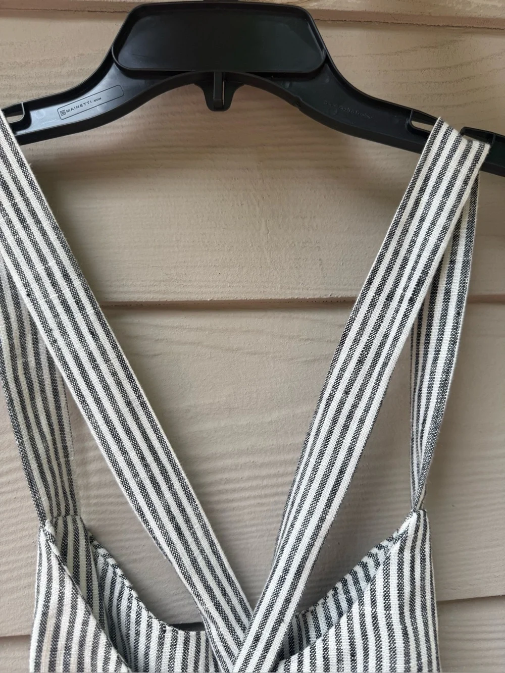 REFORMATION Autumn Linen Jumpsuit Vineyard Stripes Women's